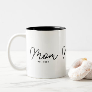 Mama hat neues Mama-Geschenk etabliert Zweifarbige Tasse