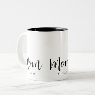 Mama hat neues Mama-Geschenk etabliert Zweifarbige Tasse