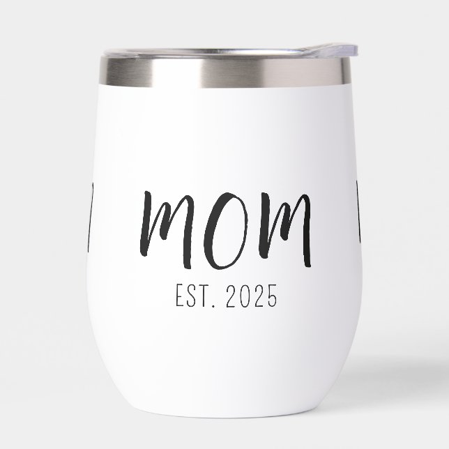 Mama hat neues Mama-Geschenk Isolierter Becher (Links)