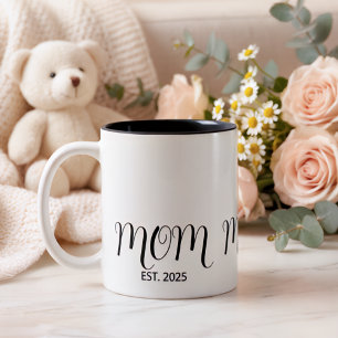 Mama hat Schwarz Schriftart Neues Mama-Geschenk ge Zweifarbige Tasse