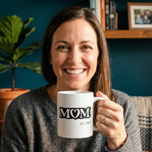 Mama hat Schwarz und Weiß Kühnes Süßes Herz Etabli Kaffeetasse