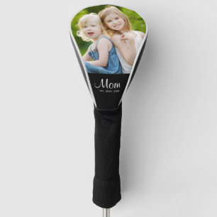Mama hat Schwarz-Weiß-Schriftfoto eingerichtet Golf Headcover