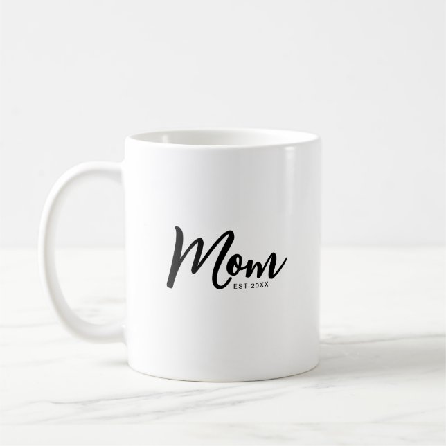 Mama hat schwarze Schrift etabliert Kaffeetasse (Links)
