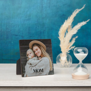 Mama hat Schwarze Typografie-Foto-Geschenk gegründ Fotoplatte