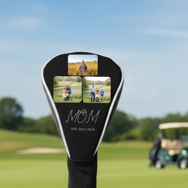 Mama hat schwarzes Skript 3 Foto eingerichtet  Golf Headcover (Von Creator hochgeladen)