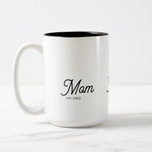 Mama hat schwarzes Skript erstellt Zweifarbige Tasse