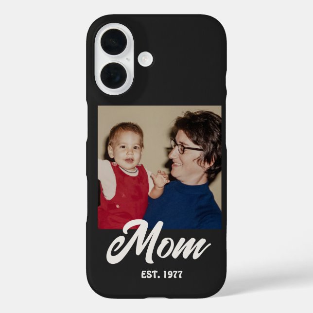 Mama hat schwarzes Skript-Foto eingerichtet Case-Mate iPhone Hülle (Rückseite)