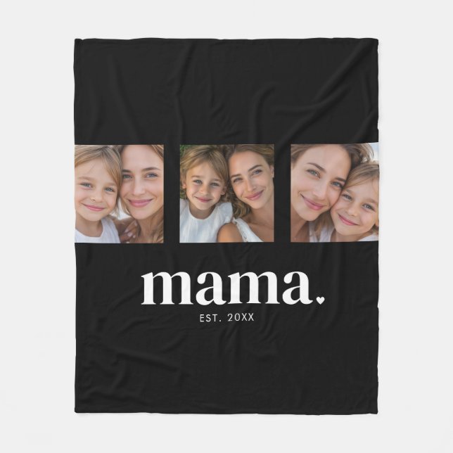 Mama hat sich etabliert Foto Fleecedecke (Vorderseite)