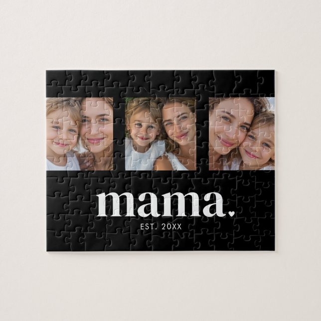 Mama hat sich etabliert Foto Puzzle (Horizontal)
