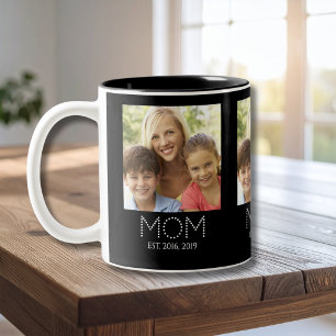 Mama hat sich etabliert Foto Zweifarbige Tasse