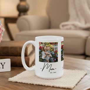 Mama hat Skript 3 Foto Weiß eingerichtet Kaffeetasse