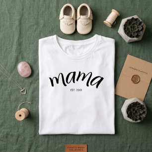 Mama hat Skript Minimalistisches Jahr Neu Mama geg Tri-Blend Shirt