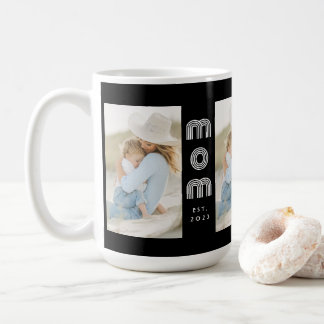 Mama hat Skript Schwarz 3 Foto eingerichtet Kaffeetasse
