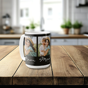 Mama hat Skript Schwarz 3 Foto etabliert Kaffeetasse