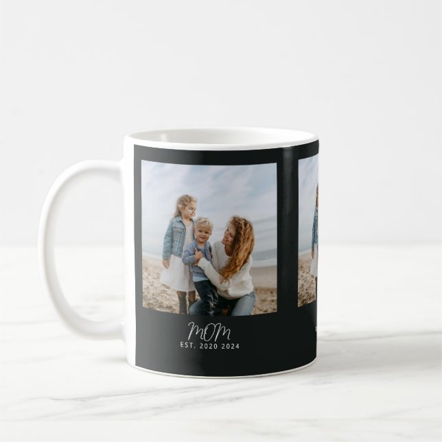 Mama hat Skript Schwarz 3 Foto Kaffee Kaffeetasse (Links)