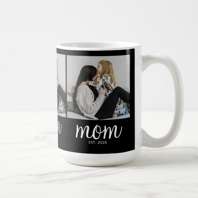Mama hat Skript Schwarz 3 Foto Kaffeetasse (Rechts)