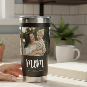 Mama hat Skript Schwarz 3 Foto Thermobecher