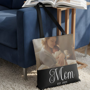 Mama hat Skript Schwarz Foto erstellt