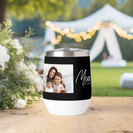 Mama hat Skript Schwarz Foto erstellt