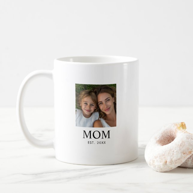 Mama hat Skript Schwarz Foto Kaffeetasse (Mit Donut)