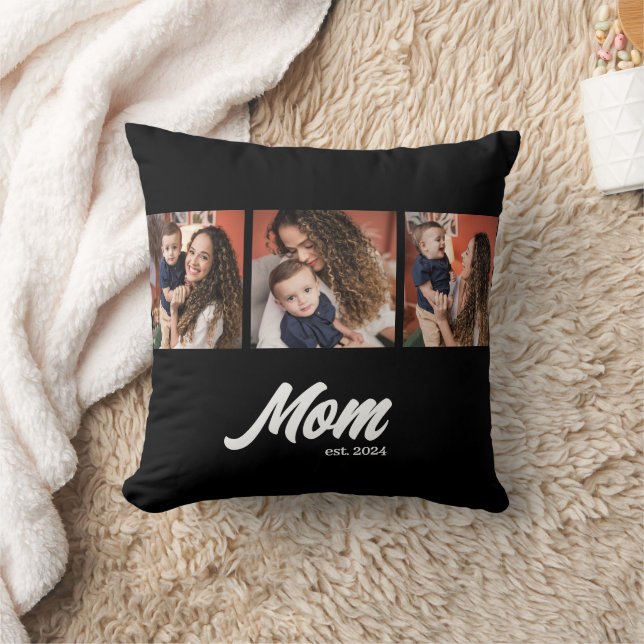 Mama hat Skript Schwarz Foto Kissen (Decke)