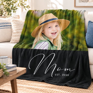 Mama hat Skript Schwarz Foto Neu Mama Fleecedecke