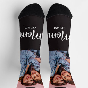 Mama hat Skript Schwarz Foto Socken
