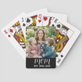 Mama hat Skript Schwarz Foto Spielkarten