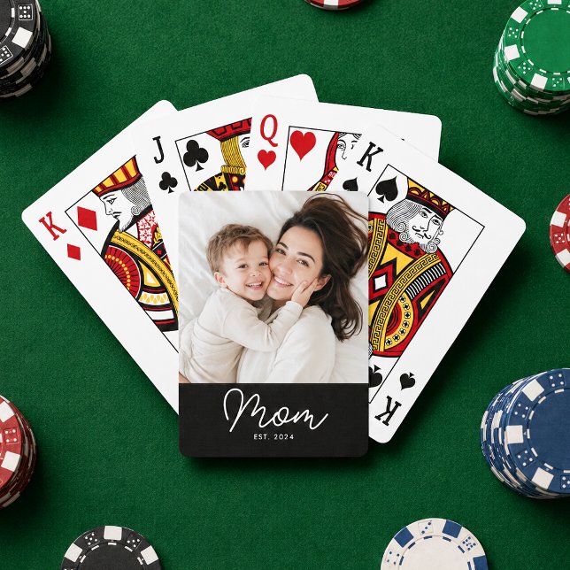 Mama hat Skript Schwarz Foto Spielkarten (Von Creator hochgeladen)
