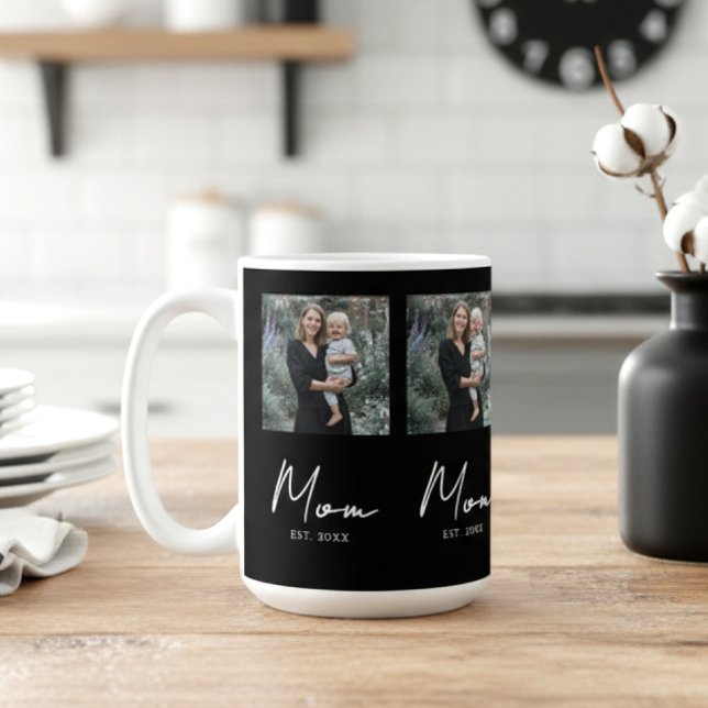 Mama hat Skript Schwarz Wiederholungsfoto Kaffeetasse (Von Creator hochgeladen)