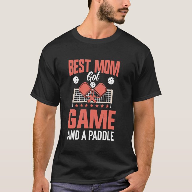 Mama hat Spiel und ein Paddel-Design Mutter Pickle T-Shirt (Vorderseite)