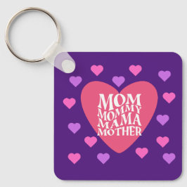 Mama hat viele Namen Metal Square Schlüsselanhänge Schlüsselanhänger