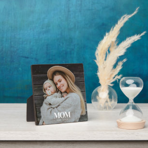 Mama hat Weiße Typografie-Foto-Geschenk gegründet Fotoplatte