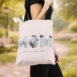 Mama hat zartes Pfirsich-Minimalist 3 Foto eingeri
