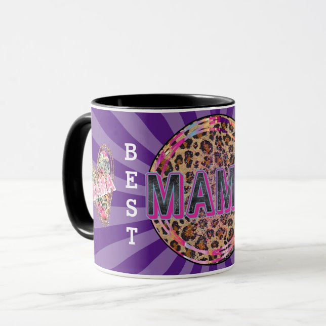 Mama Heart Customize Liebe Tasse (Vorderseite Links)