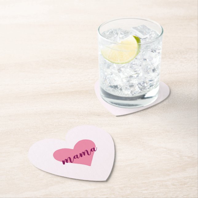 Mama Heart Shaped Paper Untersetzer - Perfect Gift (Vor Ort)