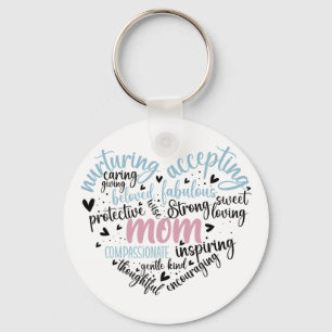 Mama Heart Strong Kümmern Schlüsselanhänger