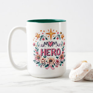 Mama Heldin Zweifarbige Tasse