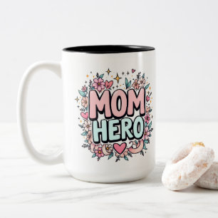 Mama Heldin Zweifarbige Tasse