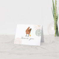 Mama Hen Baby Chick Pink Bow Vielen Dank