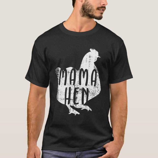 Mama Hen Chicken Geschenkgutscheine Hühnerbesitzer T-Shirt (Vorderseite)