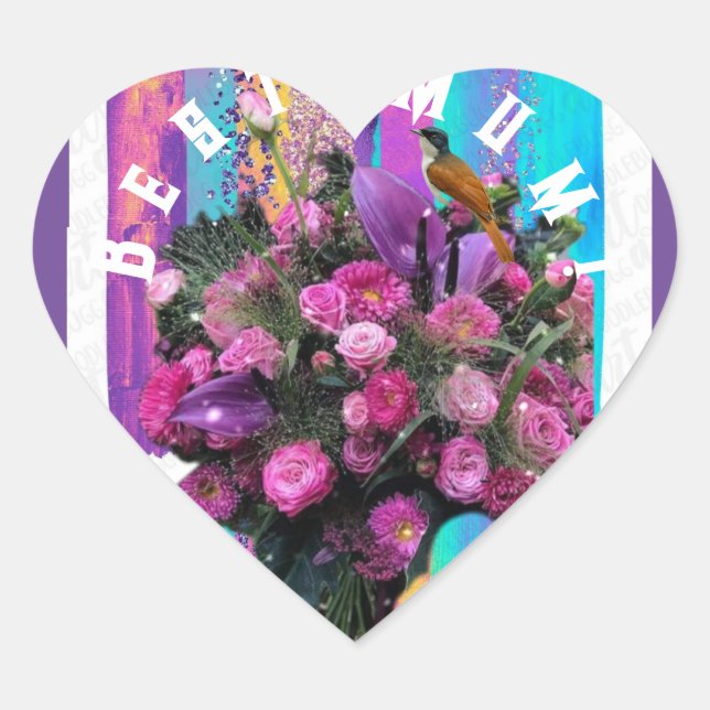 Mama! Herz-Aufkleber (Vorderseite)