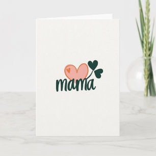 Mama Herz Kleeblatt Karte