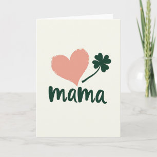 Mama Herz Kleeblatt Liebeskarte Karte