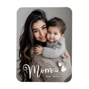 Mama-Herz-Overlay-Foto Magnet