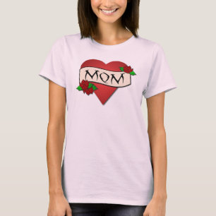 Mama Herz Tätowierung T - Shirt