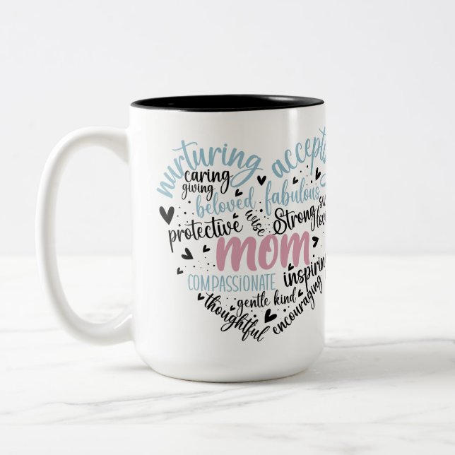 Mama Herz Zwei - Tone 15oz Tasse (Links)