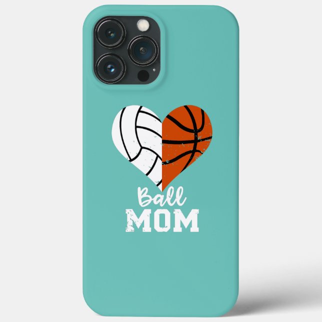 Mama Herzblut Funny Volleyball Basketball Mama  Case-Mate iPhone Hülle (Rückseite)