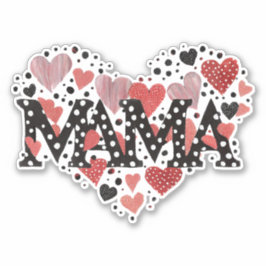 Mama herzes valentine aufkleber