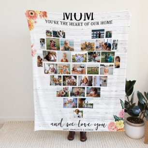 Mama   Herzstück unserer Zuhause Foto Collage Fleecedecke